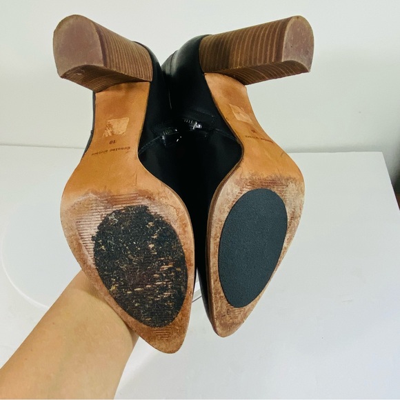 Madewell Boots Italian Leather Ankle Booties Black Size Women's 10M Pointed Toe - Picture 10 of 10